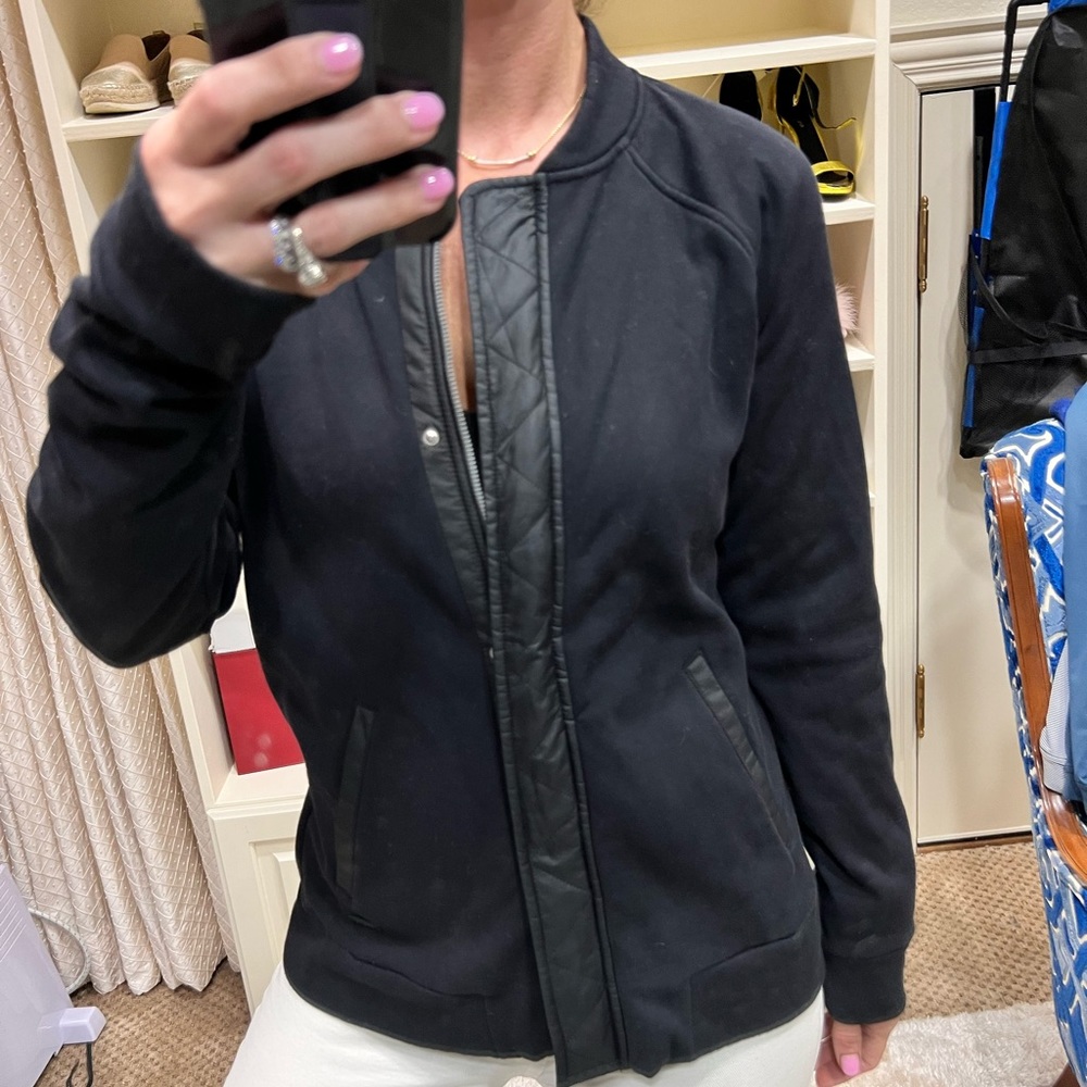 Athleta Stronger Quilted Bomber Jacket